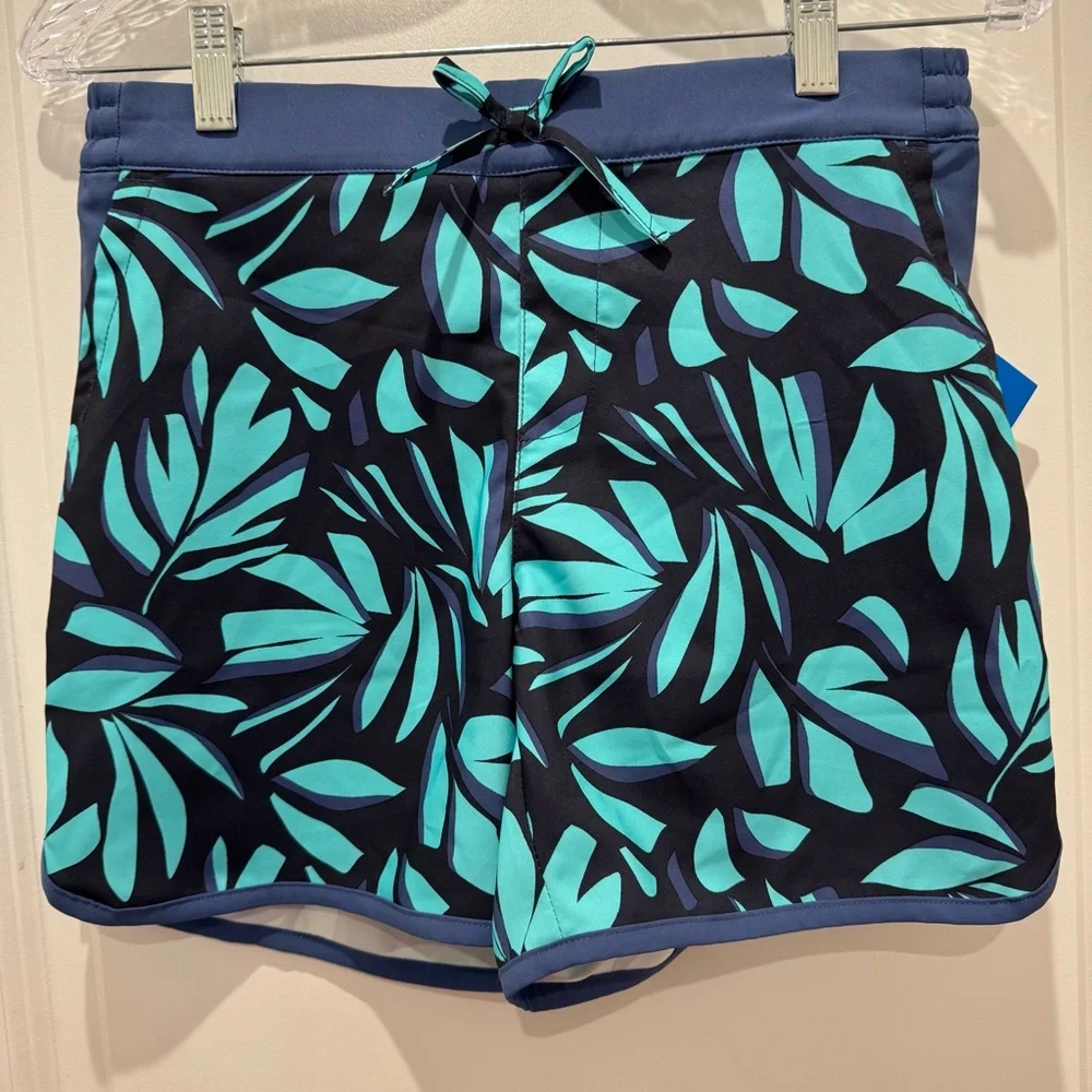 NWT Columbia Omni-Shade UPF 30 Sandy Shores Board Shorts Aquamarine Size L 14/16